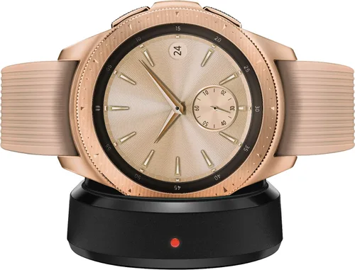 Vista 5 de Samsung Galaxy Watch (1.654 in) Smartwatch (Bluetooth) compatible con Android/iOS, SM-R810, versión internacional (oro rosa) (renovado)