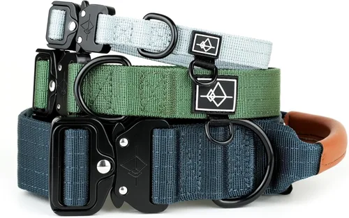 Vista 10 de MADE TO ROAM - Collar Premium Explorer Control, collar ajustable de nailon resistente para perro con hebilla metálica de liberación rápida y mango