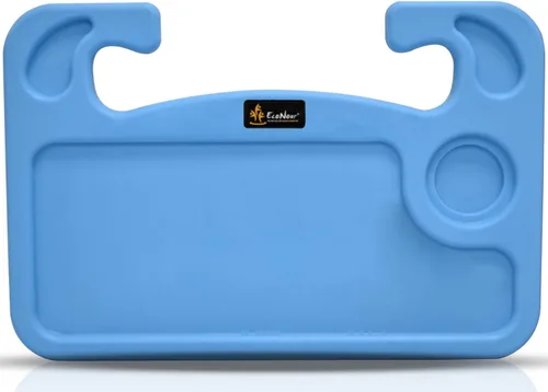 Vista 13 de EcoNour Escritorio para volante de automóvil 2 en 1 (beige) Bandeja para volante para laptop, comer, bebidas Bandeja rectangular de ABS