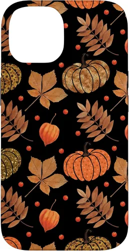 Vista 4 de Otoño hojas y calabazas patrón Halloween otoño regalos caso para iPhone 17