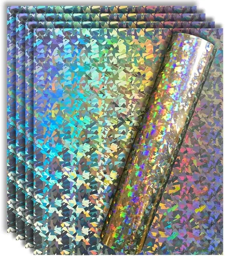 Vista 28 de Vinilo de transferencia de calor Aqua Foil HTV para playera 12" X 10" (Paquete de 5), fácil de desmalezar, tamaño garantizado