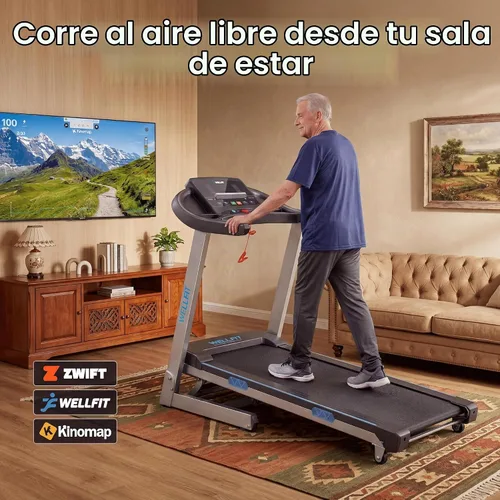 Vista 4 de WELLFIT Cinta de correr inclinada automática del 15% para el hogar