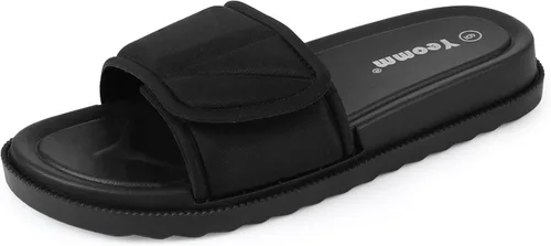 Vista 2 de Sandalias de fútbol para mujer, con parte superior de espuma viscoelástica y correa ajustable de velcro