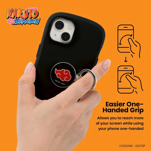 Vista 5 de iFace Naruto Shippuden - Soporte universal para anillo para teléfono inteligente con licencia de anime, accesorio de soporte para teléfono, agarre