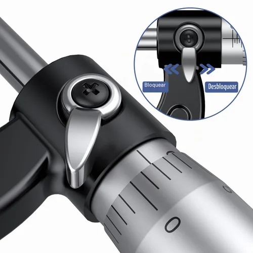 Vista 5 de HDLNKAK Micrómetro exterior 0-1"/0.0001", con llave cero y estuche (negro)
