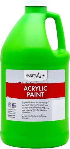 Vista 52 de Handy Art Pintura acrílica, juego de 12 colores, botellas de 16 onzas, acrílico líquido para estudiantes semibrillante, consistencia de flujo