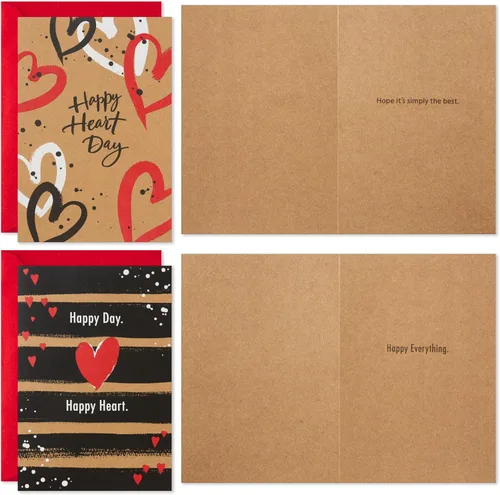 Vista 3 de Hallmark - Tarjetas de San Valentín, paquete surtido de 16 unidades (feliz día del corazón)