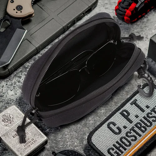 Vista 7 de LIVIQILY Funda táctica MOLLE para gafas de sol a prueba de golpes portátil para exteriores