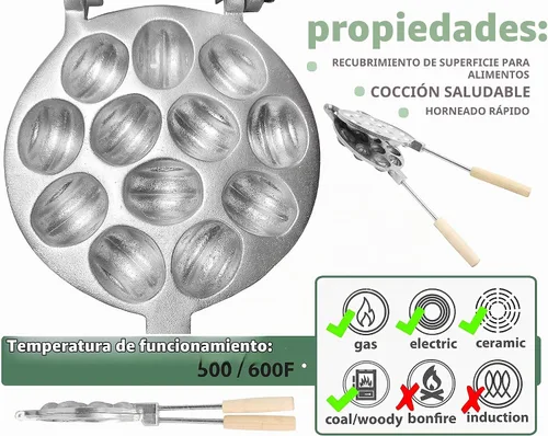 Vista 7 de Molde para galletas de nogal 12 - Oreshki Mold Maker - Moldes para galletas