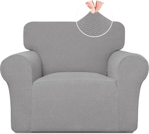 Vista 34 de Easy-Going Funda de sofá reclinable de jacquard elástico, suave de 4 piezas, con lazo elástico, protector de muebles lavable para niños, mascotas