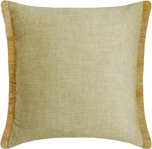 Vista 11 de The HomeCentric Fundas de almohada decorativas beige de 12 x 12 pulgadas (11.8 x 11.8 in), encaje de yute y almohadas marroquíes para sofá