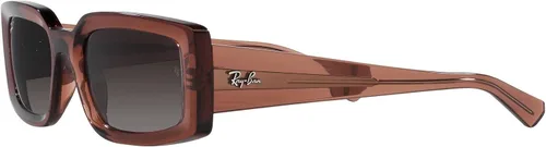 Vista 3 de Ray-Ban Gafas de sol cuadradas RB4395 Kiliane para mujer, Transparente MarrónGris Gradient Polarizado