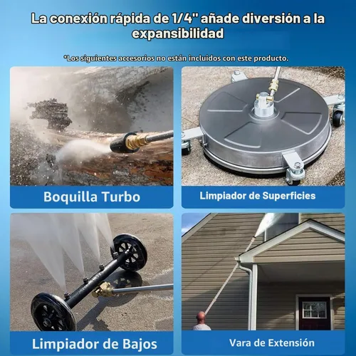 Vista 9 de Lavadora eléctrica a presión 5000 PSI Lavadora eléctrica con carrete Azul