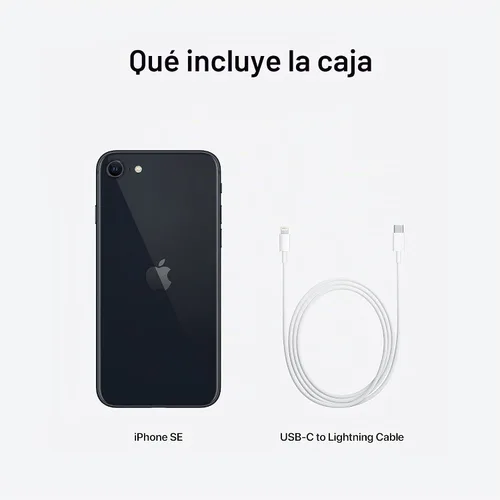 Vista 6 de Apple iPhone SE 2022 (64 GB, medianoche) [bloqueado] + suscripción a empresa de telefonía