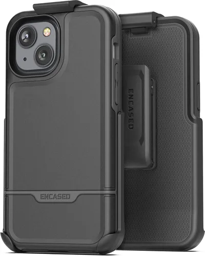 Vista 25 de ENCASED Funda para cinturón con clip para iPhone 11 (2019 Rebel Armor) Funda protectora resistente de cuerpo completo con soporte (Negro)