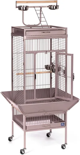 Vista 4 de Productos en hierro forjado Prevue para mascotas, selecta jaula de aves, negro Hammertone 3151BLK, negro (Black Hammertone) Jaula de acero