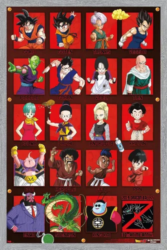 Vista 6 de Trends International Dragon Ball Z - Póster de pared de aniversario, 22.375 x 34 pulgadas, versión premium sin marco