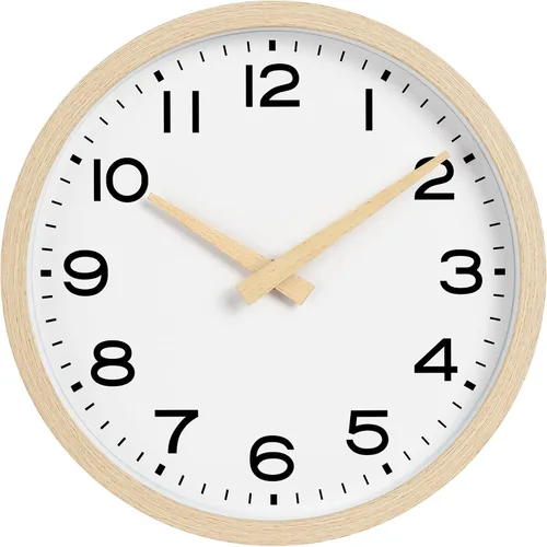 Vista 17 de AKCISOT 8 Inch Wall Clock, Silent Battery Operated Analog Clock, Black