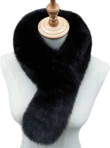 Vista 9 de ikasus Bufanda esponjosa de piel sintética para mujer, calentador de cuello largo de invierno, como cuello de piel real para accesorios de ropa