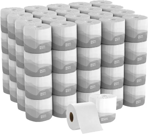 Vista 12 de Papel higiénico Pacific Blue Basic de 1 capa (anteriormente con la marca Envision), 14448/01, 1,500 hojas por rollo, 48 rollos por caja