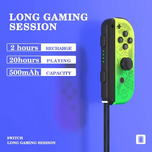 Vista 3 de Joycon - Controlador compatible con interruptor, repuesto inalámbrico Joy Cons para controlador de interruptor, interruptor izquierdo y derecho