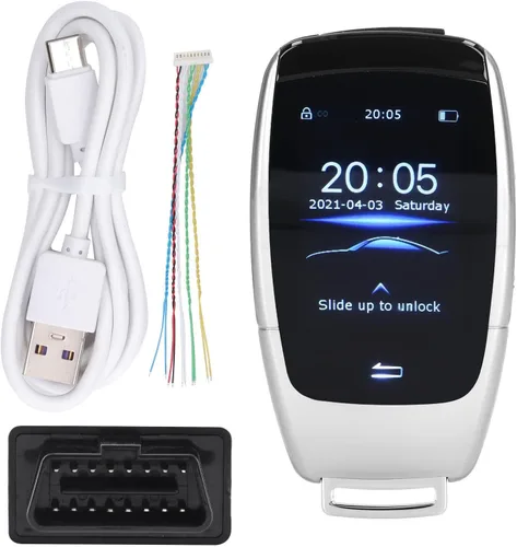 Vista 10 de Qiilu Llave LCD inteligente universal TK900 Pantalla táctil LCD Smart Key Remote Entrada sin llave para modelos de botón de motor de arranque y Negro