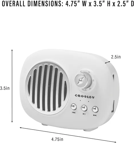Vista 7 de Crosley CR3044A-MN Piper - Altavoz Bluetooth portátil, color menta