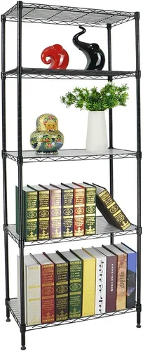 Vista 2 de NSF - Estantería de alambre, estantes de almacenamiento de acero de 3 niveles de altura ajustable de 24 pulgadas de largo x 12 pulgadas de ancho x