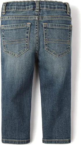 Vista 2 de The Children's Place Jeans elásticos de pierna recta para bebés y niños pequeños