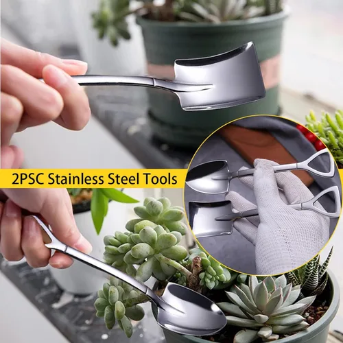 Vista 4 de Juego de 12 herramientas para suculentas, kit de herramientas de jardín de trasplante para jardinería interior, maceta, cuidado de cactus