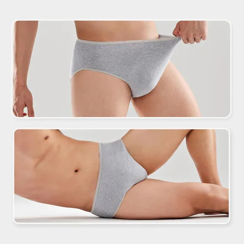 Vista 4 de Paquete de 20 bragas desechables de algodón para hombre, bragas portátiles para viajes, fitness, hotel, spa, hospital, cintura media