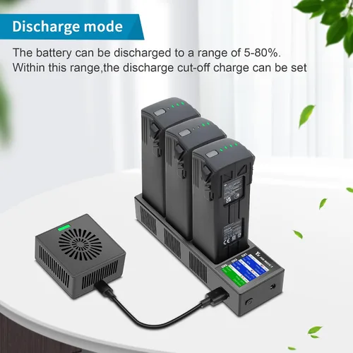 Vista 6 de Hanatora Multi Function Charger with Storage Charge,Discharge for DJI Mavic 3 Series Battery,Wall & Car Parallel Charing hub for Mavic 3 Pro Classic