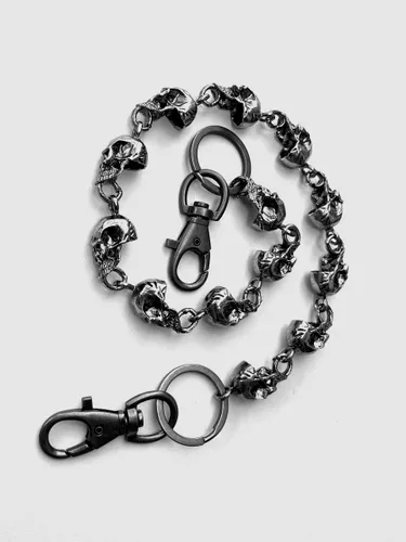 Vista 6 de PINKPIN Skull Wallet Chains for Men Pants Chain Jean Chains Belt Chain Biker Chain Skull Chains Halloween Costumes Decor Pocket Chains Punk Heavy