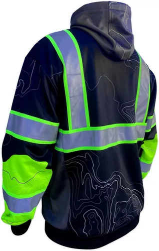 Vista 2 de SafetyShirtz Sudadera con capucha SS360 Topo Stealth - Visibilidad mejorada, color negro