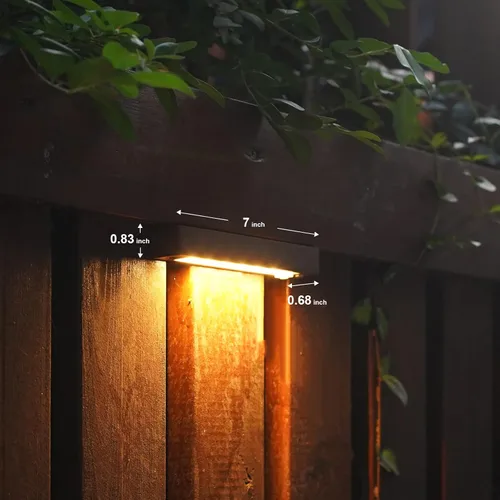 Vista 6 de GOODSMANN Luces de paso al aire libre, 6 unidades, luces de cubierta de bajo voltaje, 7 pulgadas, 5CCT, luces de pared de contención, 3 W, LED, 260