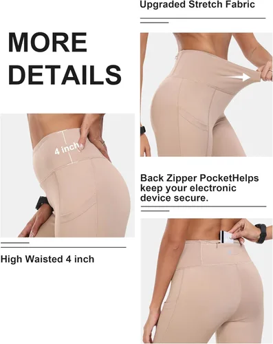 Vista 5 de MoFiz Leggings con forro polar para mujer, pantalones deportivos de invierno con aislamiento térmico, resistentes al agua, pantalones de senderismo