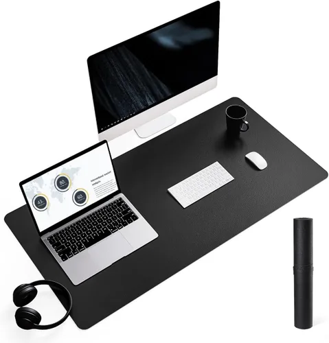 Vista 11 de YSAGi Alfombrilla de Escritorio de Cuero Antideslizante, Alfombrilla de Teclado para Escritorio de Computadora Portátil Impermeable, Protector