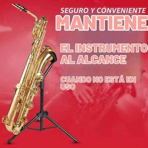 Vista 2 de Gator Frameworks Soporte estilo trípode alto para saxofones altos o tenores; (GFW-BNO-SAXTALL)