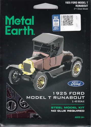 Vista 6 de Fascinations Metal Earth 1925 Ford Modelo T Runabout Kit de modelo de metal 3D