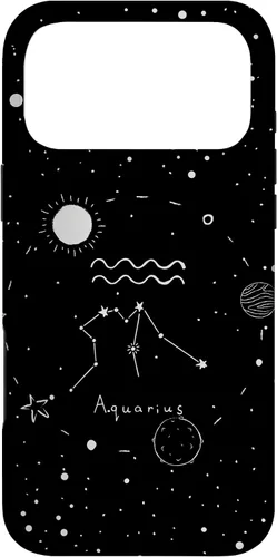 Vista 22 de Aquarius Astrology Celestial Zodiac Sign Aesthetic Case for iPhone 17
