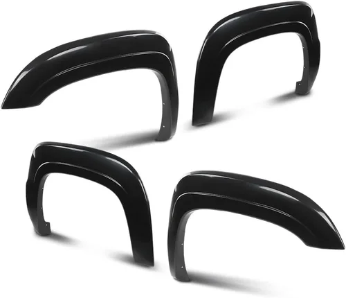 Vista 10 de CROSSDESIGN 4 guardabarros con canards delanteros compatibles con Chevy Camaro ZL1 2010-2015 MB estilo negro
