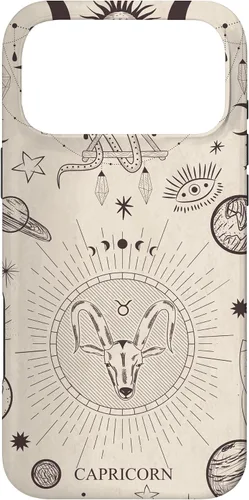 Vista 22 de Estuche estético para iPhone 12/12 Pro astrológico celestial con signo del zodiaco Capricornio
