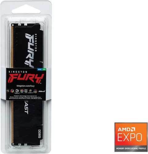 Vista 5 de Kingston FURY Beast Memoria de escritorio DDR5 CL36 de 32 GB 5600MT/s AMD EXPO Módulo único KF556C36BBE2-32