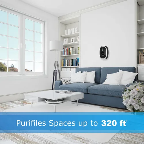 Vista 8 de Sirena Ionizadores de aire para sistema de filtración de iones negativos para el hogar, ambientador silencioso para dormitorio, cocina, elimina