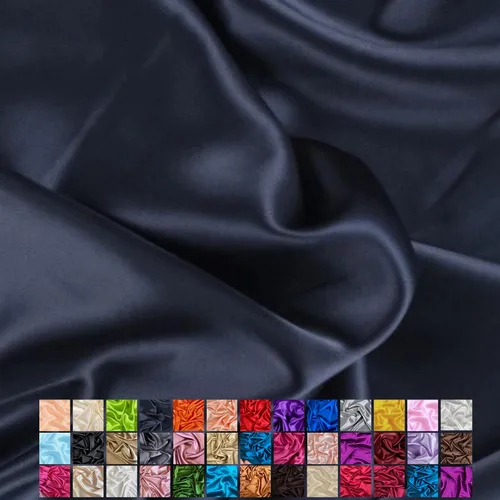 Vista 12 de Yard - Tela de satén sedosa elástica de alta calidad - Tela para vestidos y faldas - Suave como la seda, brillo metálico, ideal para bodas y diseño