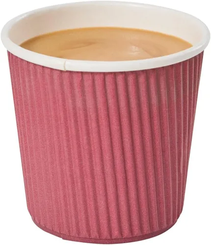 Vista 23 de Tazas para café de papel aislado, pared ondulada, kraft, 12 onzas - Caja de 25 unidades - tapas a juego: RWA0360B, RWA0360W, RWA0328LG, RWA0328GR