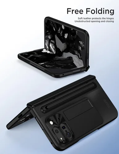 Vista 5 de Miimall Funda plegable para Google Pixel 10 Pro con soporte para bolígrafo y bolígrafo, funda para Google Pixel Fold 10, protector de pantalla