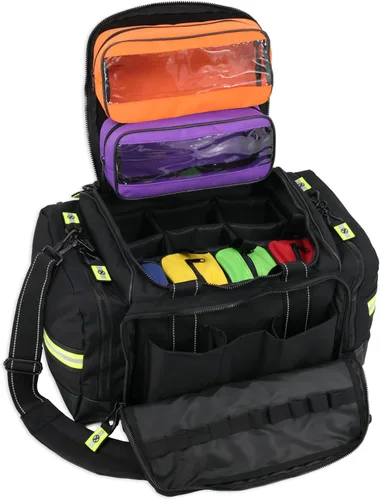 Vista 12 de Lightning X Bolsa modular grande para EMT de primeros auxilios de trauma para médicos de emergencia intermediarios Azul