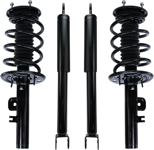 Vista 51 de Detroit Axle - Kit de 4 puntales para Ford Escape 2014-2019, 2 amortiguadores traseros ensamblaje 2 puntales delanteros y resortes helicoidales 2015