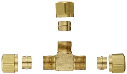 Vista 3 de EATON Weatherhead 64X3 Union Tee, CA360 Latón, Tubo de 3/16" OD